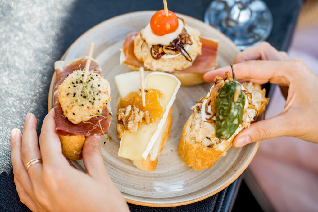 Set of pinchos on the table